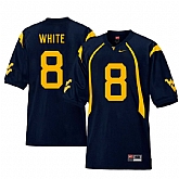 West Virginia Mountaineers 8 Kyzir White Navy College Football Jersey Dzhi,baseball caps,new era cap wholesale,wholesale hats